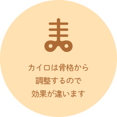 カイロは骨格から調整するので効果が違います